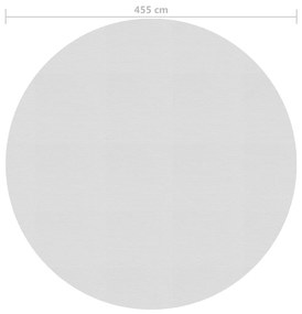 Película p/ piscina PE solar flutuante 455 cm cinzento