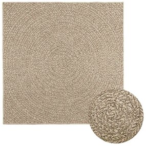 vidaXL Tapete ZIZUR bege 120x120 cm aspeto de juta interior e exterior