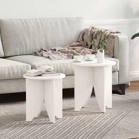 vidaXL Mesa de centro 2 pcs Branco 41,5 x 41,5 x 44 cm