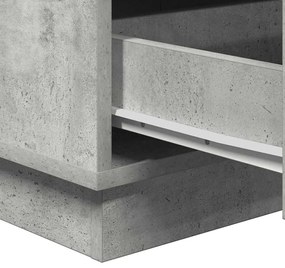 Armário de Canto com LED Cinza Concreto 39x34,5x65 cm Madeira Engenhei