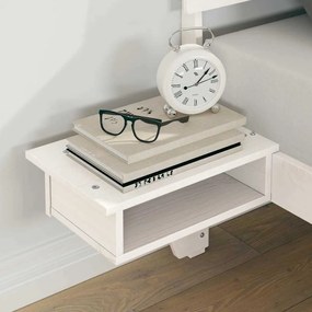 Estrutura de cama com mesas de cabeceira Branco 120 x 190 cm
