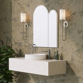 Espelho Decorativo Classe – Branco – 2x73x60 cm