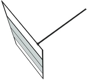 Divisória de chuveiro 115x195 cm vidro semiopaco ESG preto