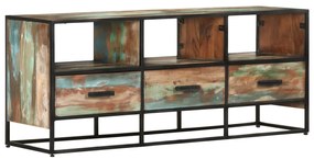 vidaXL Móvel de TV 110x30x45 cm madeira recuperada maciça