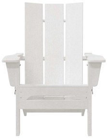 Cadeiras Adirondack Dobráveis vidaXL 2 pcs Branca 74.5x80.5x90 cm HDPE