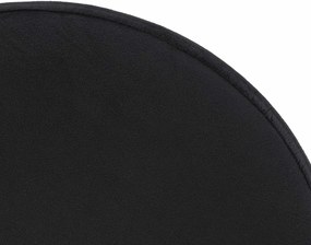 Banco de bar Ponte em veludo e com estrutura branca 38,5 x 60-81 x 38,5 cm Preto