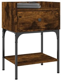 Mesa cabeceira 40,5x31x60 cm derivados madeira carvalho fumado
