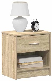 Mesa de cabeceira com gaveta 39x28x41 cm carvalho sonoma