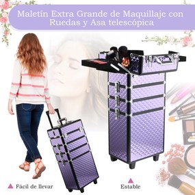 Mala de Maquilhagem Professional com Rodas Universais Mala de Maquilha