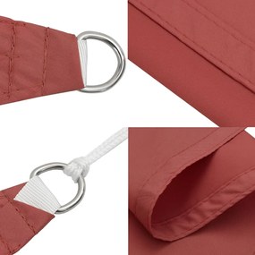 Para-sol vela tecido oxford triangular 2,5x2,5x3,5 m terracota