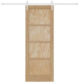 Porta Deslizante vidaXL com Conjunto de Hardware 73.5x198.5 cm Madeira
