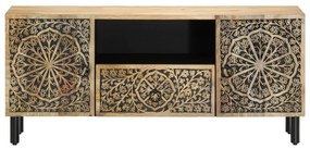 Móvel de TV 105x33x46 cm madeira de mangueira maciça