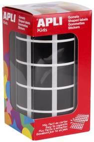 Rolo Autocolantes Quadrangular Preto 20MM