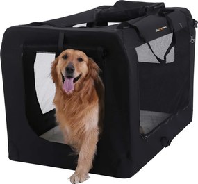 Transportadora para animais de estimação XL 102 x 69 x 69 cm Preta