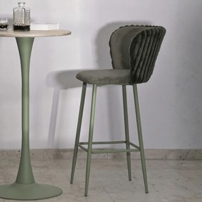 CONJUNTO DE 2 BANCOS DE BAR ALASKA VERDE 55X58X106 CM (ALTURA DO ASSENTO 77 CM)