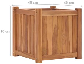 Vaso/floreira 40x40x40 cm madeira de teca maciça