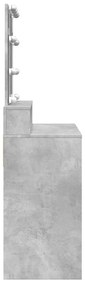 Toucador com LED 80x41x144,5 cm cinzento cimento