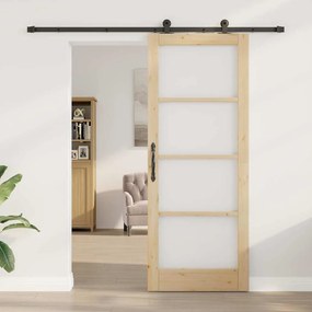 Porta a Deslizar vidaXL com Conjunto de Hardware 'ORKDAL'83x211 cm