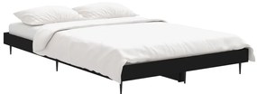 Estrutura de cama 120x190 cm derivados de madeira preto