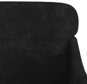 Cadeira com apoio de braços 63x76x80 cm veludo preto