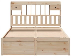 Cama sem colchão 150x200 cm madeira de pinho maciça