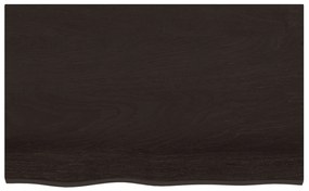 Prateleira de parede 80x50x2cm carvalho tratado castanho-escuro