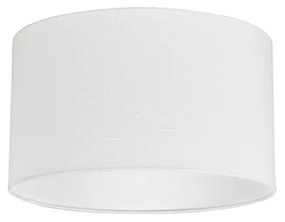Abajur 35/35/20 Cilindro Branco-Queimado Moderno
