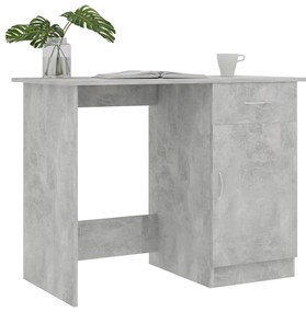 Secretária 100x50x76 cm derivados de madeira cinzento cimento