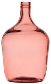 Garrafa Decorativa Cor de Rosa Vidro Reciclado 18 X 18 X 30 cm