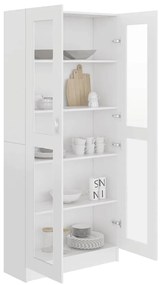 Armário vitrine 82,5x30,5x185,5cm derivados de madeira branco