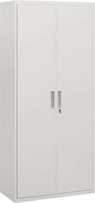 HOMCOM Armário para Arquivos de 5 Níveis com Chaves Prateleiras Ajustáveis Armário de Arquivos Metálico 80x40x180 cm Branco | Aosom Portugal