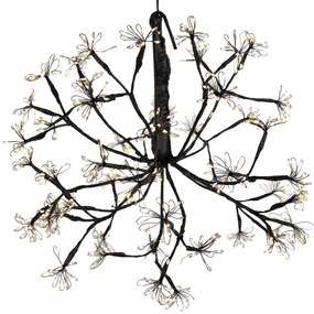 Luz pendente de Natal Esfera preta 40cm incl. LED com temporizador IP44 - Nobu