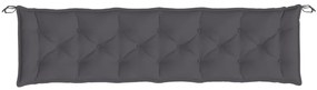 Almofadão p/ banco de jardim 200x50x7cm tecido oxford antracite