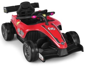 Carro Eléctrico Para Crianças 12V Carro Corrida Infantil 12 V com Controlo Remoto Sistema de Arranque Suave Música Vermelho