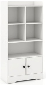 Armário de despensa de 3 níveis com armário e 2 prateleiras abertas, Kitchen Bakers Rack, marrom