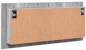 Armário espelhado casa de banho LED 100x12x45cm cinza sonoma
