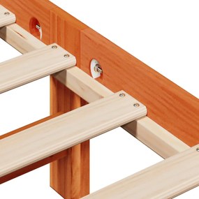 Cama sem colchão 90x200 cm pinho maciço castanho-mel