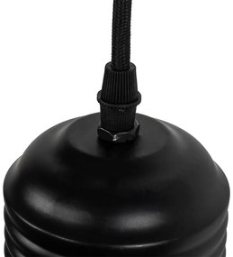 Candeeiro de suspensão design preto 3 luzes - Raga