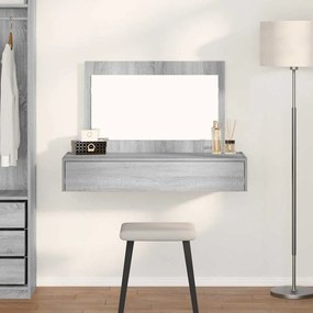 vidaXL Mesa de Maquilhagem Suspensa Cinza Sonoma 100x40x70 cm