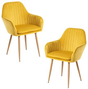 Pack 2 Cadeiras Chic - Amarelo