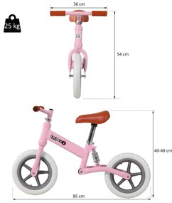 Bicicleta Sem Pedais Rosa