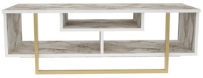 Móvel TV Asal – Branco/Dourado – 120 cm x 35,2 cm x 40,2 cm