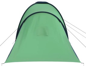 Tenda de campismo para 6 pessoas azul e verde