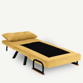 Poltrona Cama "Versa" – Amarelo Mostarda – Design Moderno