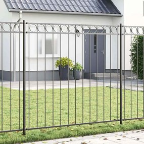 vidaXL Cerca para Jardim Cinzeto Aço