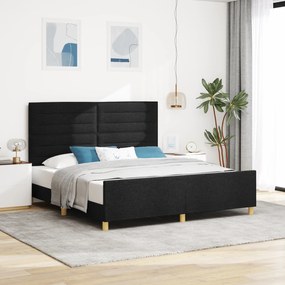 Cama vidaXL Preta 180x200 cm em Tecido