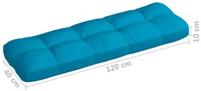 Almofadões para sofás de paletes 7 pcs azul