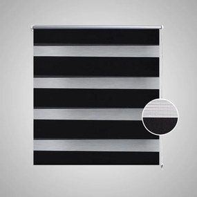 Estore de rolo 100 x 175 cm, linhas de zebra / Preto