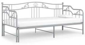 Estrutura sofá-cama de puxar 90x200 cm metal cinzento