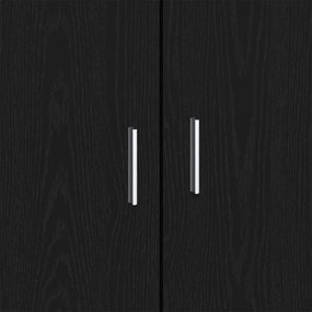 Buffet vidaXL Carvalho Preto 80x40x75 cm Madeira de Engenharia